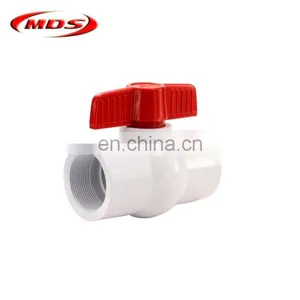 1/4 Plastic Pvc Union Ball Valve Grey thumbnail-5