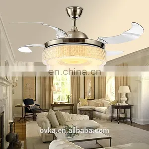 Invisible Modern Minimalist LED Ceiling Fan Light Fan Lights Living Room Bedroom Home Brand thumbnail-2