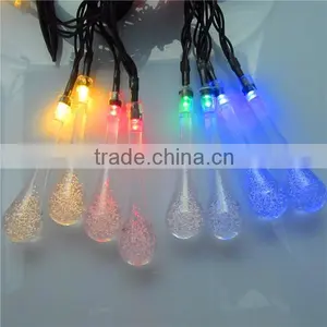 Solar Powered Outdoor String Lights Crystal Water-drop HNL213S thumbnail-3