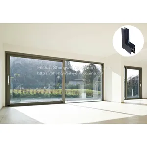 Factory Price Interior Residential Aluminum Frame Double Glass Entry Sliding Door thumbnail-1