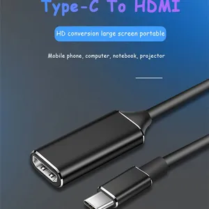 USB Type C to HDMI-compatible Adapter USB 3.1 USB-C to HDMI-Compatible Video Adapter Converter for MacBook Air for Samsung thumbnail-5