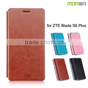 2016 New Arrival! MOFi Case Cover for ZTE Blade S6 Plus, Luxury PU Leather Case for ZTE Blade S6+ thumbnail-1
