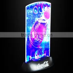 Customized Vertical Double Sided Stand up Clear LED Table Tent Menu Holder Manufacturer thumbnail-3
