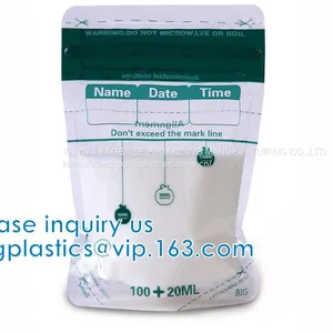 Milk Pouch Bags, Waterproof, Smell Proof, Airproof, Slider Zipper Grip Stand Up Package thumbnail-3