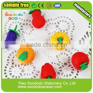Mini Stationery Set Vegetable Series Rubber Erasers thumbnail-1