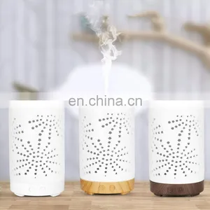Ultrasonic Diffuser For Essential Oil White Ceramic Aromatherapy Diffuser 7 Color Changing Light thumbnail-2