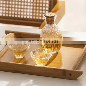 Eco Friendly Bambo Serving Trays Multipurpose Serving Dish Board for Breakfast Coffee Tea With Handles thumbnail-5