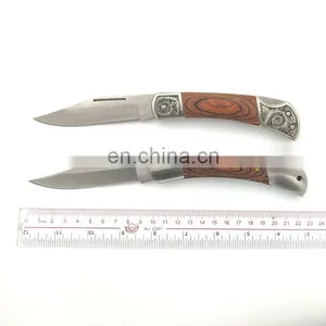 Stainless Blade Pocket Knife Wood Handle Camping Tactical Knife Folding Blade Utility Knives thumbnail-2