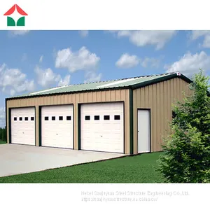China Hot Sale Prefabricated Steel Structure Car Shed Garage Building thumbnail-1