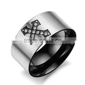 316L Stainless Steel Men's Ring Cross Retro Swagger Punk Rock Goth Band Boyfriend Gift thumbnail-4