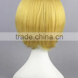 High Quality 35cm Short Straight Black Butler Cosplay Hair Wigs Belphegor Blonde Wigs Synthetic Anime Cosplay Wig Party Wig thumbnail-5
