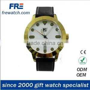 2015 Fashion Design Big Case Alloy Watch With Leather Strap Vogue Alloy Watch Men thumbnail-2