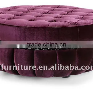 Hotel Round Lounge Sofa Stool PFC192 thumbnail-1