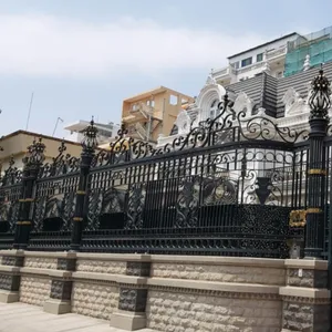 Anti-Rust Wrought Iron Garden Fence, Strong Metal Security Fencing for Villa and Garden, Wholesale thumbnail-1