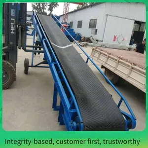 12-meter-long Earthwork Loading Conveyor Belt, Small Belt Conveyor, Mobile Belt Climbing Conveyor thumbnail-1