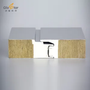 Metal Rock Wool Sandwich Panel, Used for the Exterior Walls of Industrial Building Workshops thumbnail-1