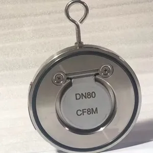 Single Disc & Double Plate Wafer Check Valve Single Flap PN10/PN16 H74W 304 316 Stainless Steel Body CF8 CF8M Round Type thumbnail-6