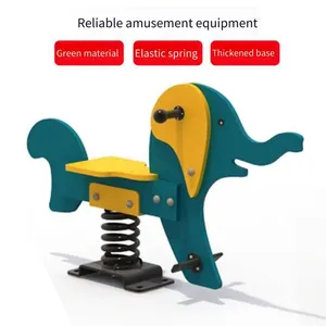 Outdoor Children's Rocking Horse for Kindergartens and Parks. Creative Non-standard Rocking Horse Made of pe Board, Supporting Facilities for Toddlers thumbnail-2