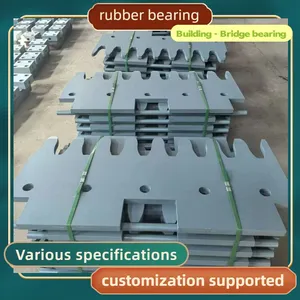 PTFE Sliding Rubber Bridge Bearing Low Friction Elastomeric Support Bearing for Long Span Bridge thumbnail-5