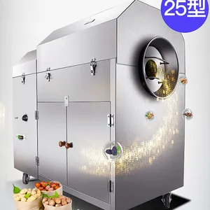 SN-QDMECH Stainless Steel Automatic Peanut Roaster Nut Roasting Machine Soybean Roaster Machine Food Industry Use thumbnail-1