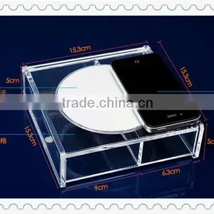 2015 Best Sale Cosmetic Desktop Makeup Storage Box With a Mirror thumbnail-3