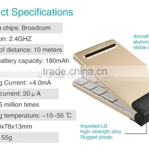 Bluetooth Version 4.0 Tablet Ultrathin Folding Keyboard For Galaxy Tab IPhone 6 6S Plus Note 5 S6 Edge thumbnail-5
