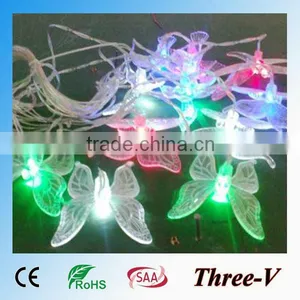 Butterfly LED Xmas Lights Holiday Home Window Ceiling Tree Decoration String Light 5M/10M 220V/110V thumbnail-1