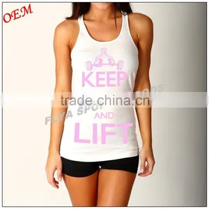 Ladies Cotton/elastane Racer Back Sexy Gym Singlet Tops Quality Choice thumbnail-4