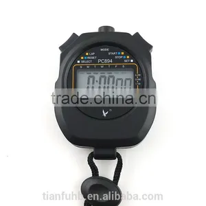 LCD Chronograph Digital Sport Stopwatch Handheld Timer Stopwatch With Strap thumbnail-2