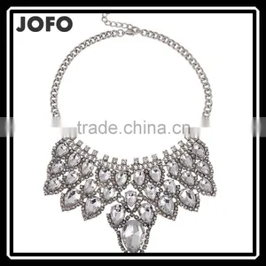 Splendid Womens Bib Statement Luxury Rhinestone Necklace For A Classic But Elegant Design thumbnail-1