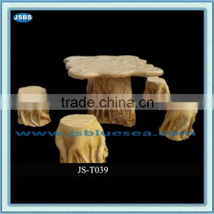 Yellow Natural Stone Garden Patio Table and Charis thumbnail-1