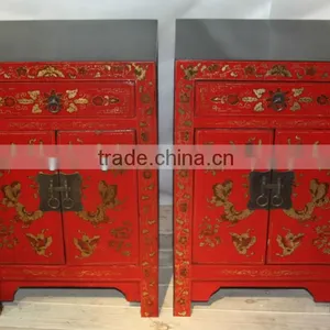 Beautiful Butterfly Nightstand, Bedroom Cabinet thumbnail-1