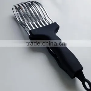 Hot Tomato Holder Slicer Cutter Fruit Vegetable Tools Plastic Red Onion Potato Fruit Egg Peeler Holder Cutter DIY Cooking Tools thumbnail-1