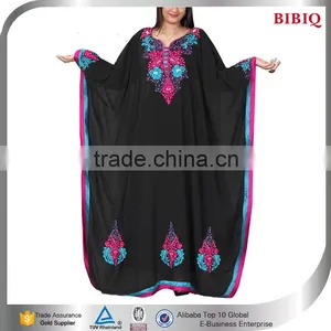 Hot Women Black Abaya Pakistani Embroidered Dresses Long Sleeve Modern Islamic Wedding Dress Quality Choice thumbnail-1