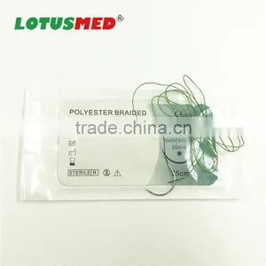 Disposable Medical Products Synthetic Non-absorbable Braided Surgical Polyester Suture Quality Choice thumbnail-1