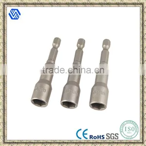 Magnetic 3/8" Hex Socket 1/4" Shank Spanner Nut Setter Driver Bit thumbnail-1