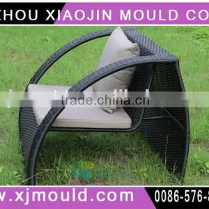 Plastic Garden Rattan Chair With Armrest Mould Maker in Taizhou thumbnail-2