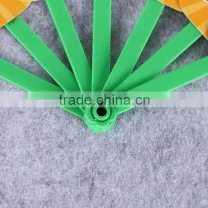 2016 Best Selling pp Plastic Custom Printed Folding Fan Advertising Fan pp Foldable Hand Fan thumbnail-3