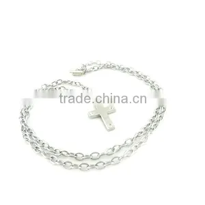 2014 Trendy Unique Floating Cross Pendant Necklace thumbnail-1