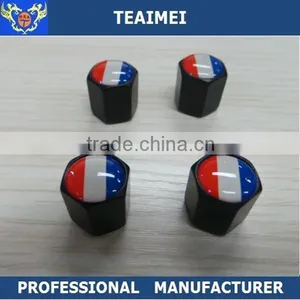 Black And Silver Auto Logos Alloy Wheel Metal Tyre Tire Valve Caps thumbnail-1