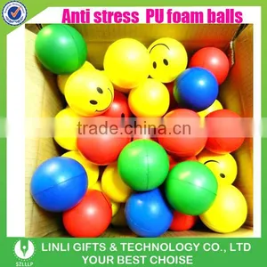 Oem Logo 6.3cm Smiling Pressure Release PU Stress Ball thumbnail-1