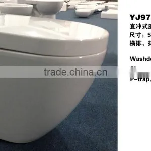 YJ9725 Ceramic Bathroom Save Spaces Wall Hung Toilet/WC/ Water Closet thumbnail-1
