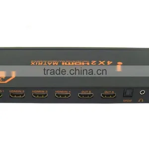 4 Input 2 Output Matrix Switcher With SPDIF R/L RCA Audio and IR Control thumbnail-3