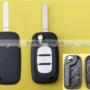 Refit Key Case for Renault Clio Megane Laguna 3 Button Remote Flip Key thumbnail-1
