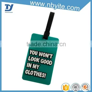 Fashion Custom Gift Airplane Soft Pvc Luggage Tags thumbnail-3