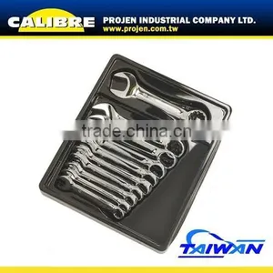 CALIBRE 10-19mm Spanner Wrench 10pc Short Combination Spanner Set thumbnail-1
