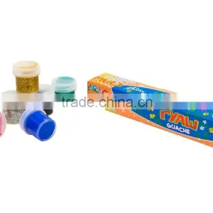 Gouache, Poster Paint, Poster Color 6 Colors, With Gold and Silver Glitter, 120 ml thumbnail-1