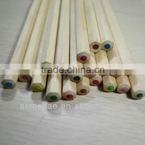 7" Jumbo Size Hexagonal Shape High Quality 5.0mm Color Leadnatural Wood Colored Pencil thumbnail-3