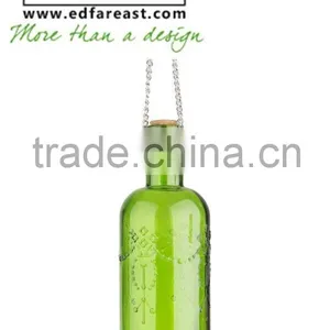 Coloured Glass Birdseed Feeding Bottle thumbnail-4