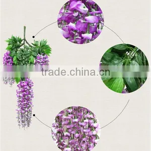 Artificial Wall Hanging Wisteria Flower Vine/Rattan Decoration With Cheap Price thumbnail-5